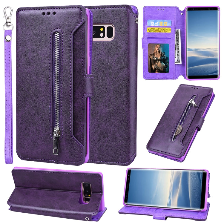 For Galaxy S10 Plus Zipper Horizontal Flip Leather Case with Holder & Card Slot & Wallet
