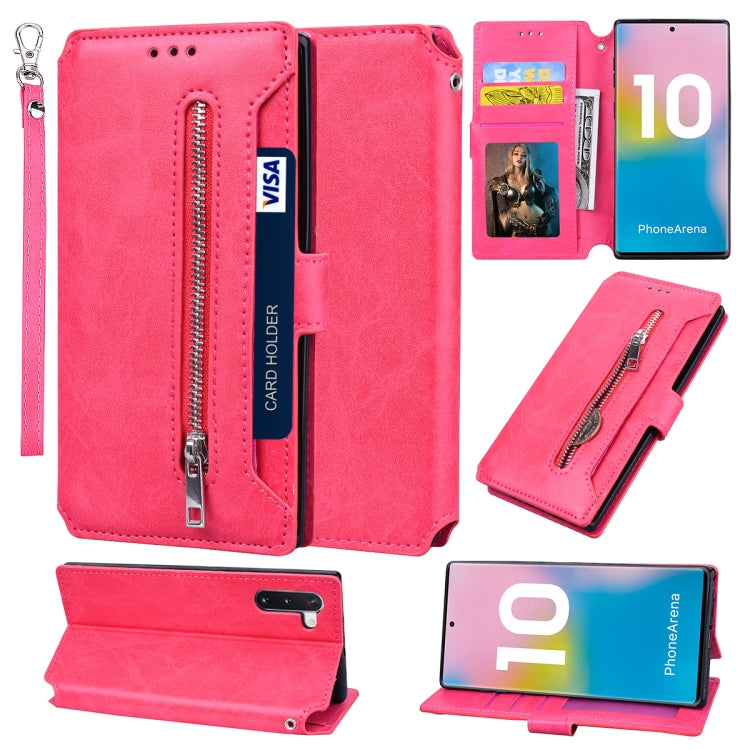 For Galaxy Note 10 Zipper Horizontal Flip Leather Case with Holder & Card Slot & Wallet