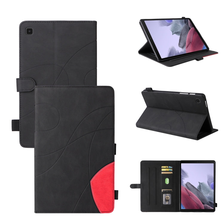 For Samsung Galaxy Tab A7 Lite T225/T220 Dual-color Splicing Horizontal Flip PU Leather Case with Holder & Card Slots