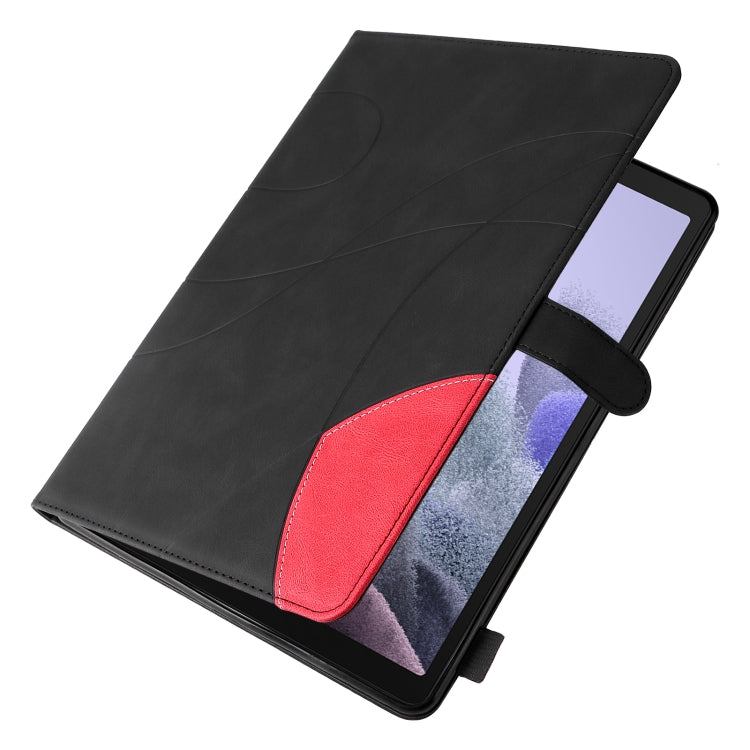 For Samsung Galaxy Tab A7 Lite T225/T220 Dual-color Splicing Horizontal Flip PU Leather Case with Holder & Card Slots