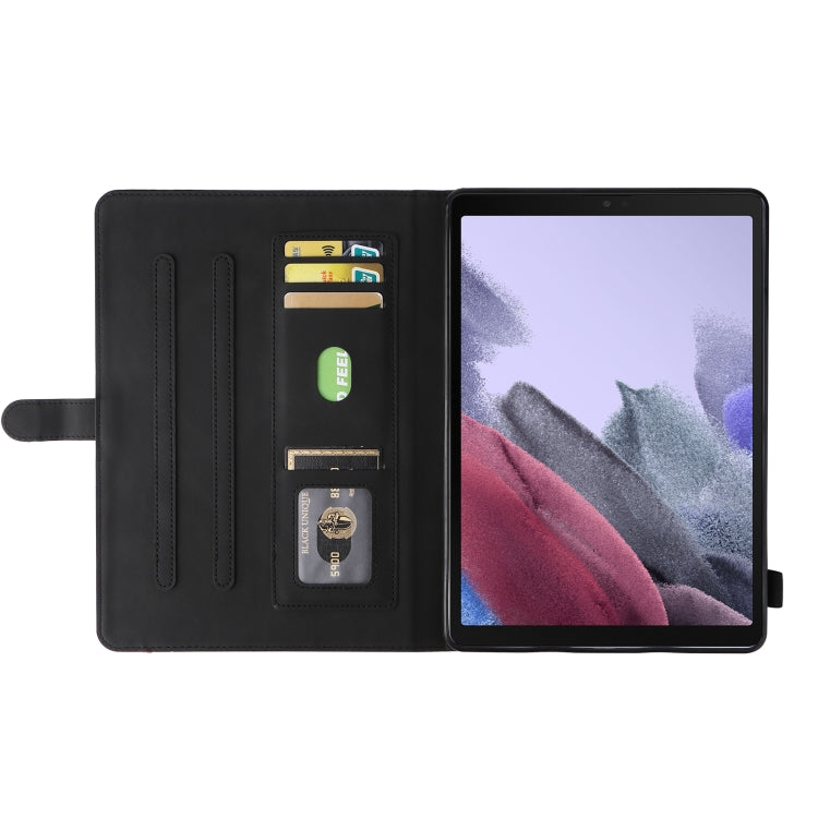For Samsung Galaxy Tab A7 Lite T225/T220 Dual-color Splicing Horizontal Flip PU Leather Case with Holder & Card Slots