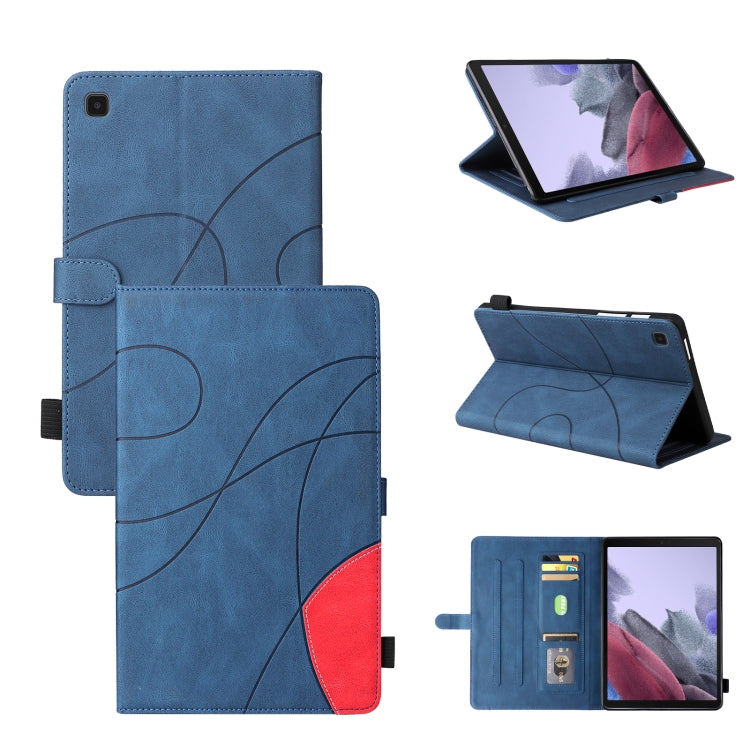 For Samsung Galaxy Tab A7 Lite T225/T220 Dual-color Splicing Horizontal Flip PU Leather Case with Holder & Card Slots