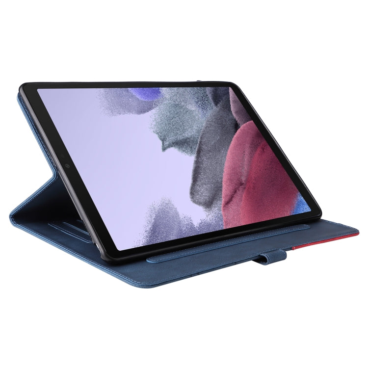 For Samsung Galaxy Tab A7 Lite T225/T220 Dual-color Splicing Horizontal Flip PU Leather Case with Holder & Card Slots