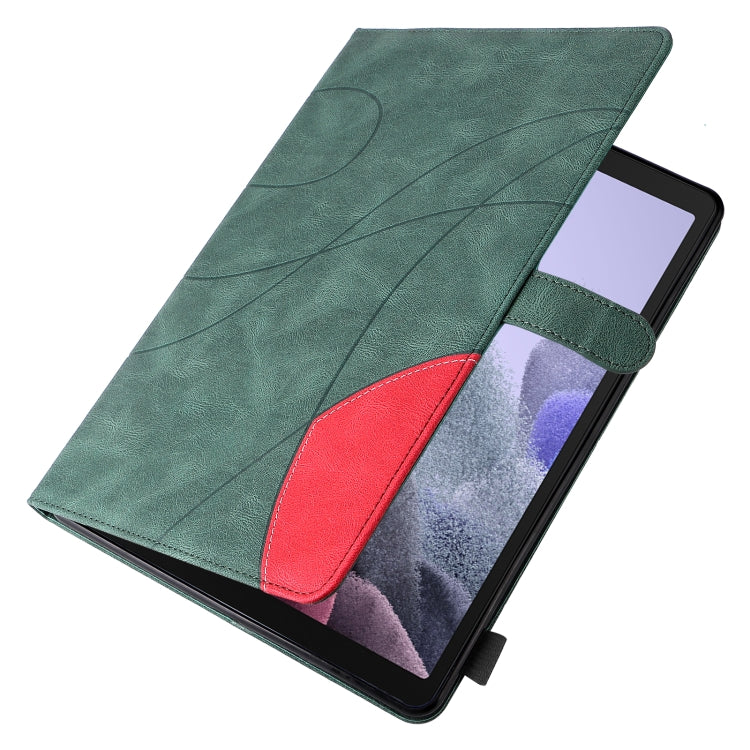 For Samsung Galaxy Tab A7 Lite T225/T220 Dual-color Splicing Horizontal Flip PU Leather Case with Holder & Card Slots