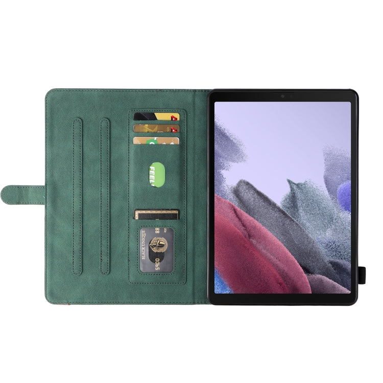 For Samsung Galaxy Tab A7 Lite T225/T220 Dual-color Splicing Horizontal Flip PU Leather Case with Holder & Card Slots