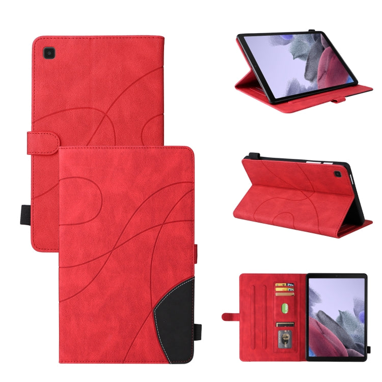 For Samsung Galaxy Tab A7 Lite T225/T220 Dual-color Splicing Horizontal Flip PU Leather Case with Holder & Card Slots