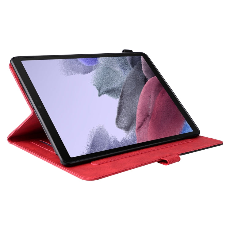 For Samsung Galaxy Tab A7 Lite T225/T220 Dual-color Splicing Horizontal Flip PU Leather Case with Holder & Card Slots