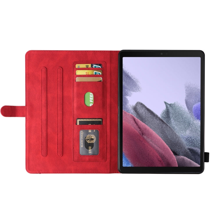 For Samsung Galaxy Tab A7 Lite T225/T220 Dual-color Splicing Horizontal Flip PU Leather Case with Holder & Card Slots