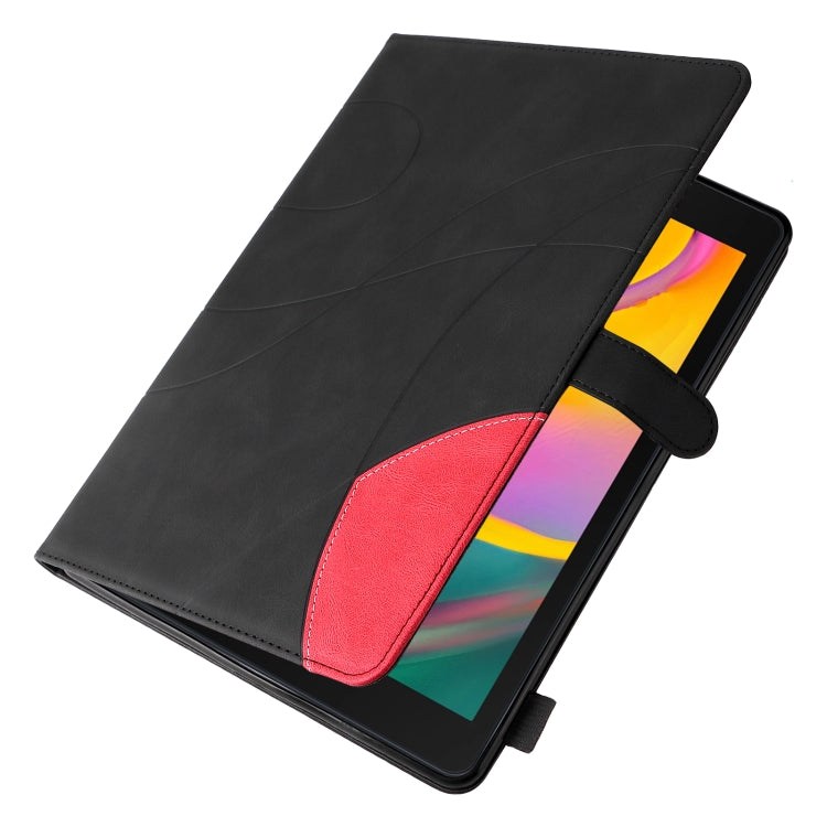 For Samsung Galaxy Tab A 8.0 (2019) T295 Dual-color Splicing Horizontal Flip PU Leather Case with Holder & Card Slots