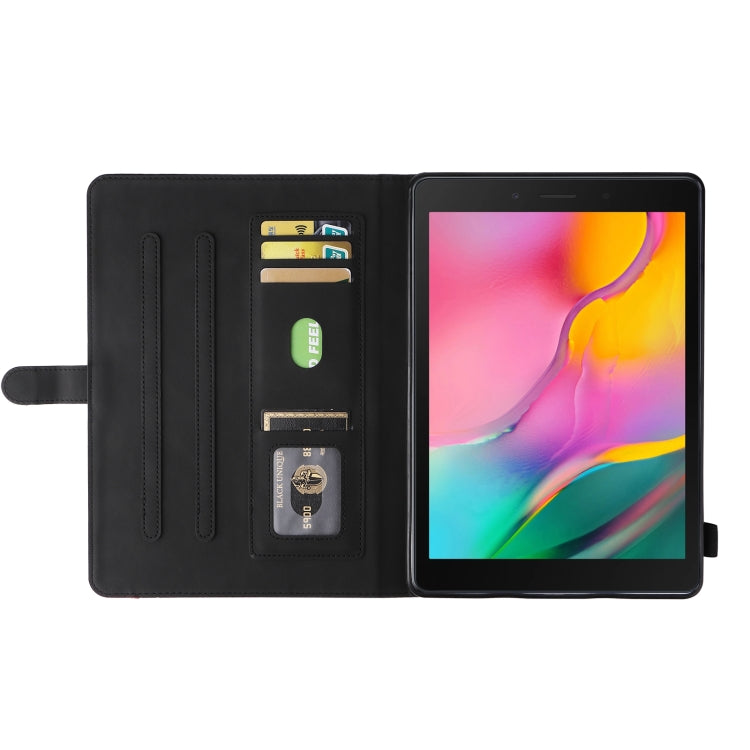 For Samsung Galaxy Tab A 8.0 (2019) T295 Dual-color Splicing Horizontal Flip PU Leather Case with Holder & Card Slots