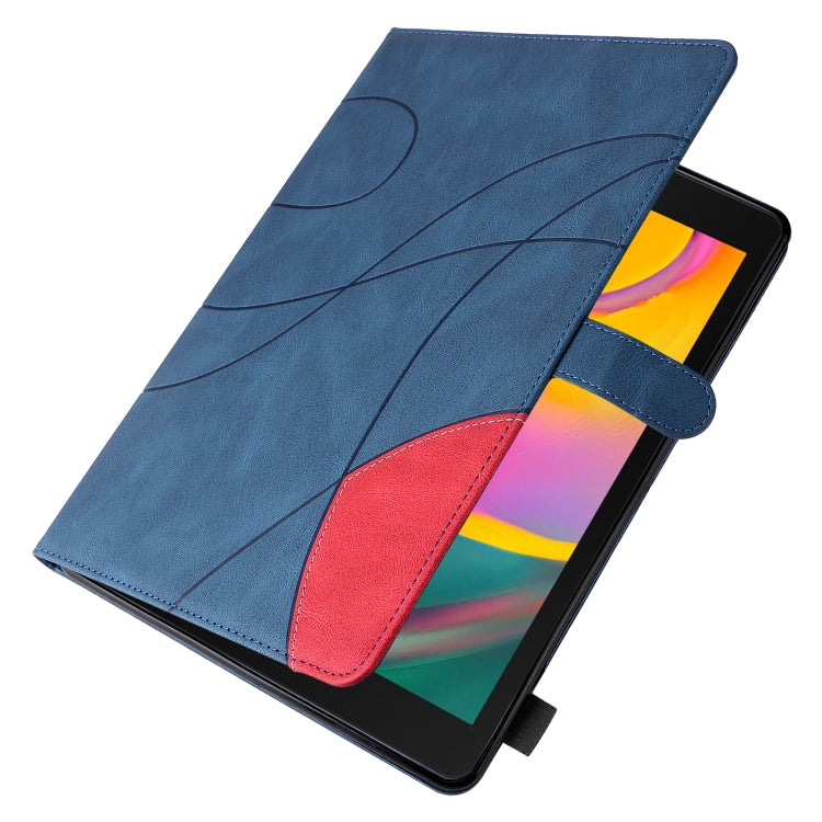 For Samsung Galaxy Tab A 8.0 (2019) T295 Dual-color Splicing Horizontal Flip PU Leather Case with Holder & Card Slots