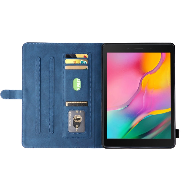 For Samsung Galaxy Tab A 8.0 (2019) T295 Dual-color Splicing Horizontal Flip PU Leather Case with Holder & Card Slots