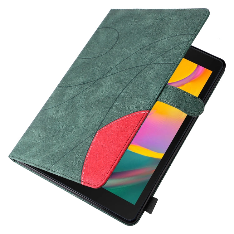 For Samsung Galaxy Tab A 8.0 (2019) T295 Dual-color Splicing Horizontal Flip PU Leather Case with Holder & Card Slots