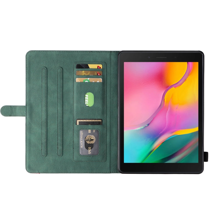 For Samsung Galaxy Tab A 8.0 (2019) T295 Dual-color Splicing Horizontal Flip PU Leather Case with Holder & Card Slots