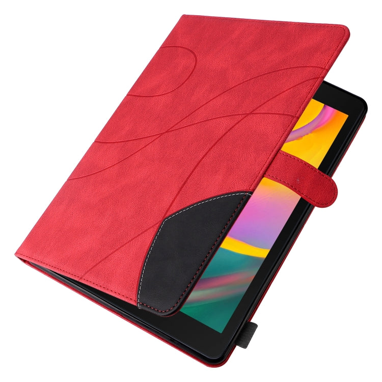 For Samsung Galaxy Tab A 8.0 (2019) T295 Dual-color Splicing Horizontal Flip PU Leather Case with Holder & Card Slots