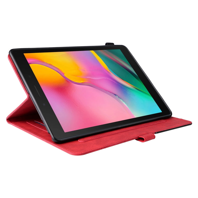 For Samsung Galaxy Tab A 8.0 (2019) T295 Dual-color Splicing Horizontal Flip PU Leather Case with Holder & Card Slots