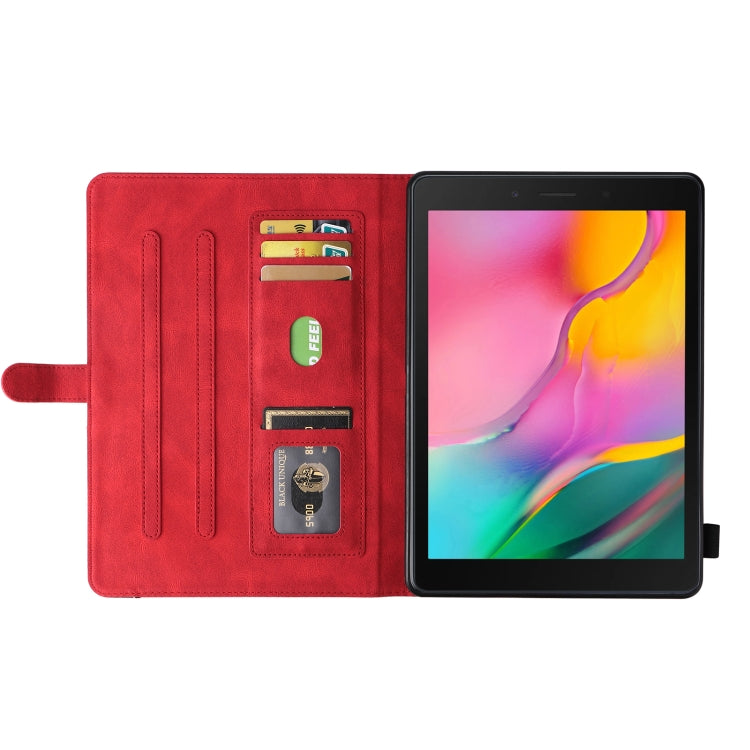 For Samsung Galaxy Tab A 8.0 (2019) T295 Dual-color Splicing Horizontal Flip PU Leather Case with Holder & Card Slots