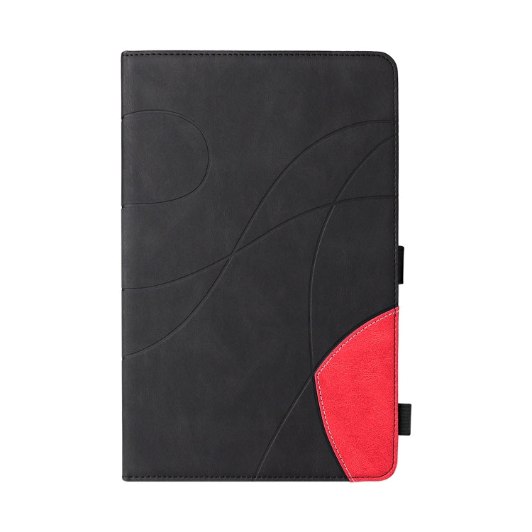 For Samsung Galaxy Tab A 8.0 (2018) T387 Dual-color Splicing Horizontal Flip PU Leather Case with Holder & Card Slots