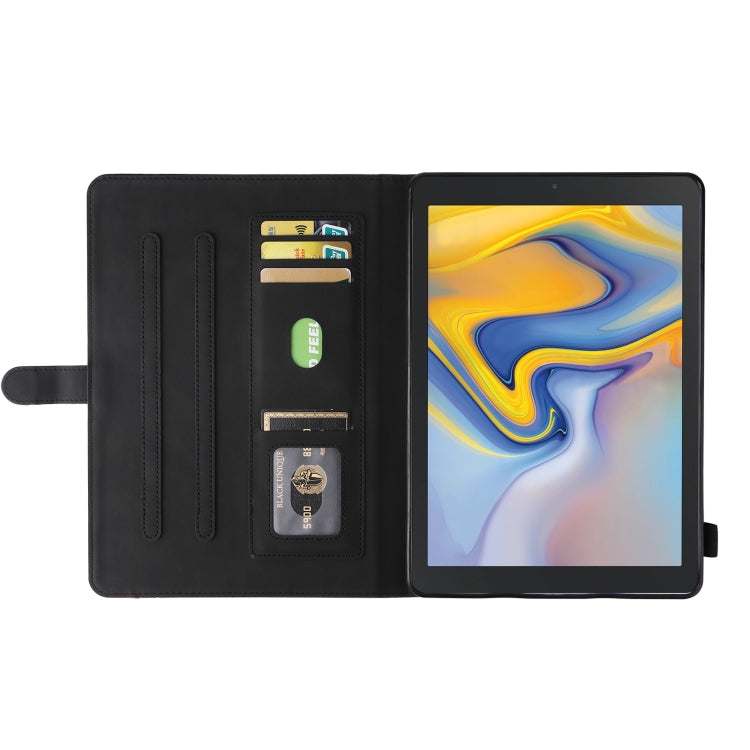 For Samsung Galaxy Tab A 8.0 (2018) T387 Dual-color Splicing Horizontal Flip PU Leather Case with Holder & Card Slots