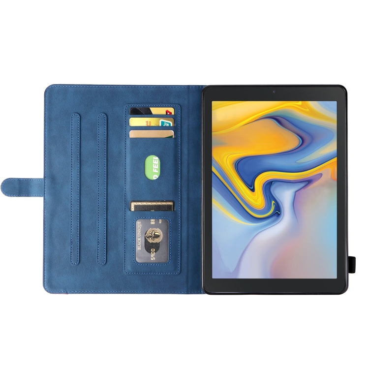 For Samsung Galaxy Tab A 8.0 (2018) T387 Dual-color Splicing Horizontal Flip PU Leather Case with Holder & Card Slots