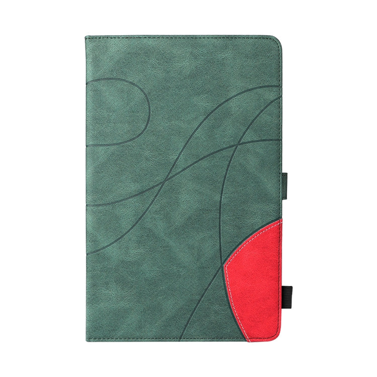 For Samsung Galaxy Tab A 8.0 (2018) T387 Dual-color Splicing Horizontal Flip PU Leather Case with Holder & Card Slots