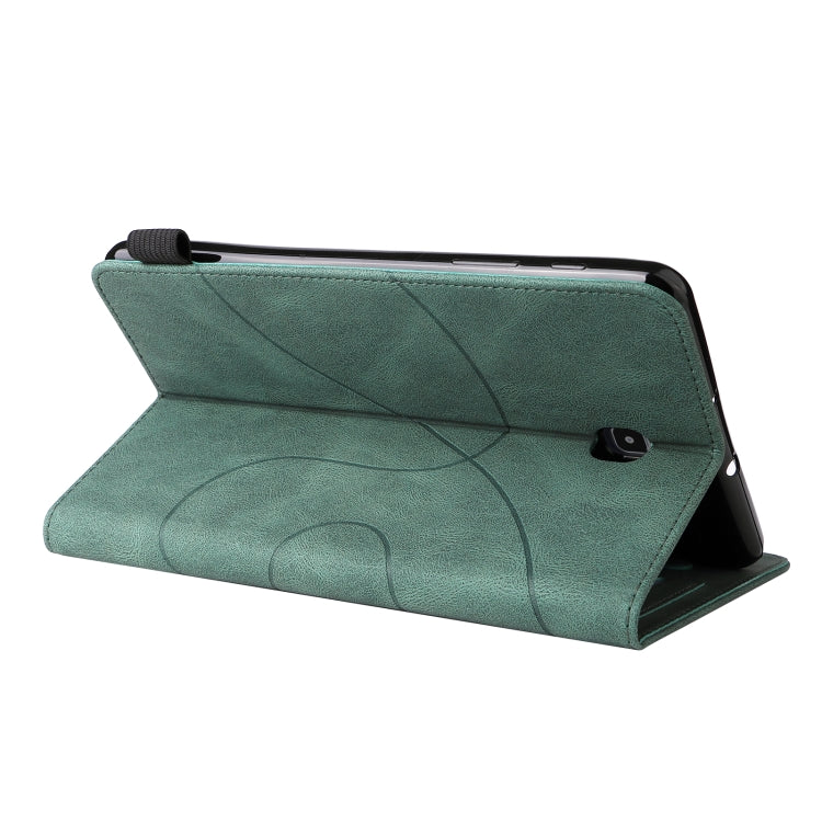 For Samsung Galaxy Tab A 8.0 (2018) T387 Dual-color Splicing Horizontal Flip PU Leather Case with Holder & Card Slots