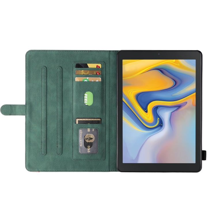 For Samsung Galaxy Tab A 8.0 (2018) T387 Dual-color Splicing Horizontal Flip PU Leather Case with Holder & Card Slots