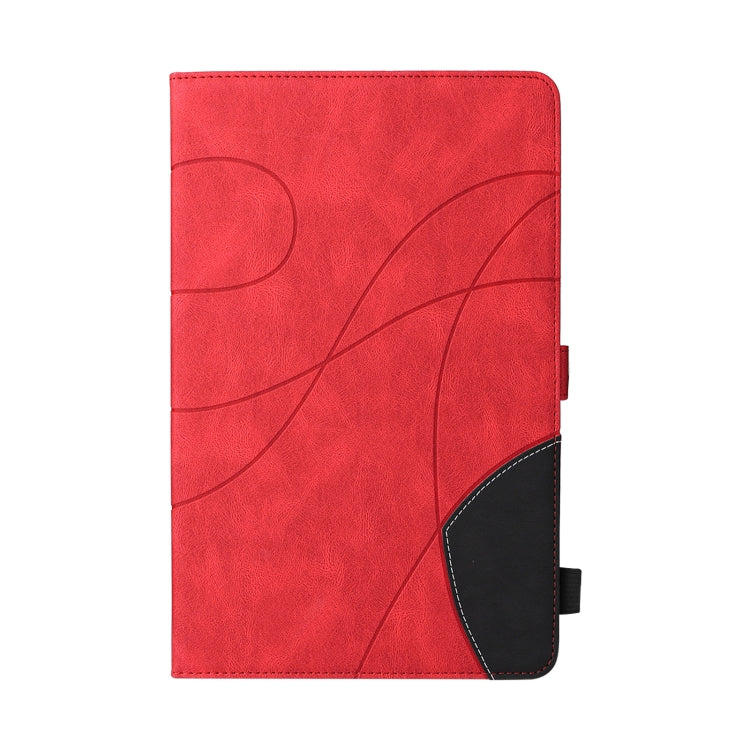 For Samsung Galaxy Tab A 8.0 (2018) T387 Dual-color Splicing Horizontal Flip PU Leather Case with Holder & Card Slots