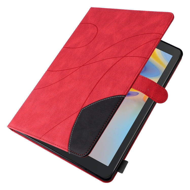 For Samsung Galaxy Tab A 8.0 (2018) T387 Dual-color Splicing Horizontal Flip PU Leather Case with Holder & Card Slots