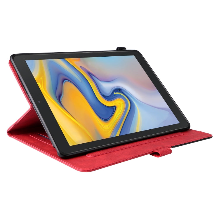 For Samsung Galaxy Tab A 8.0 (2018) T387 Dual-color Splicing Horizontal Flip PU Leather Case with Holder & Card Slots