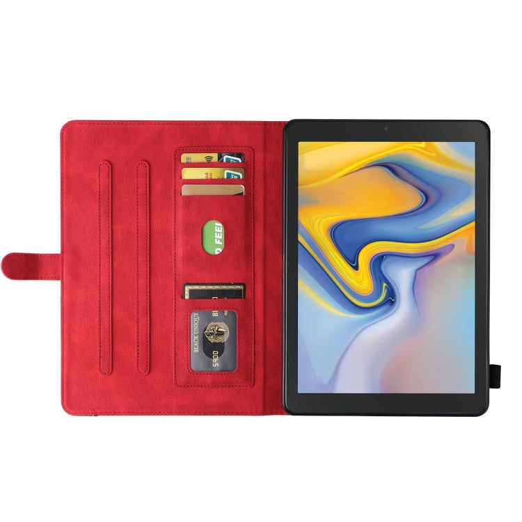 For Samsung Galaxy Tab A 8.0 (2018) T387 Dual-color Splicing Horizontal Flip PU Leather Case with Holder & Card Slots