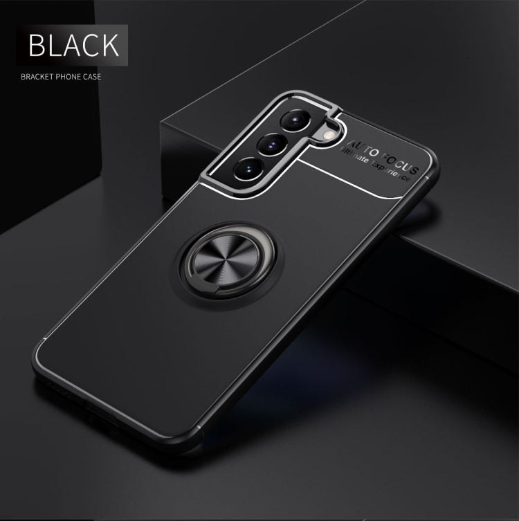For Samaung Galaxy S22 5G Metal Ring Holder 360 Degree Rotating TPU Case
