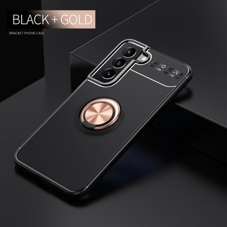 For Samaung Galaxy S22 5G Metal Ring Holder 360 Degree Rotating TPU Case