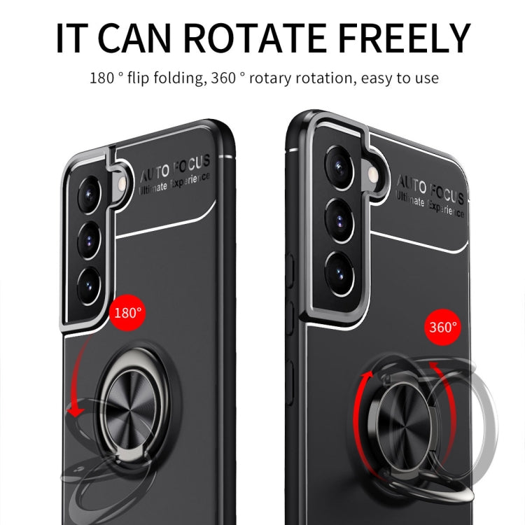 For Samaung Galaxy S22+ 5G Metal Ring Holder 360 Degree Rotating TPU Case