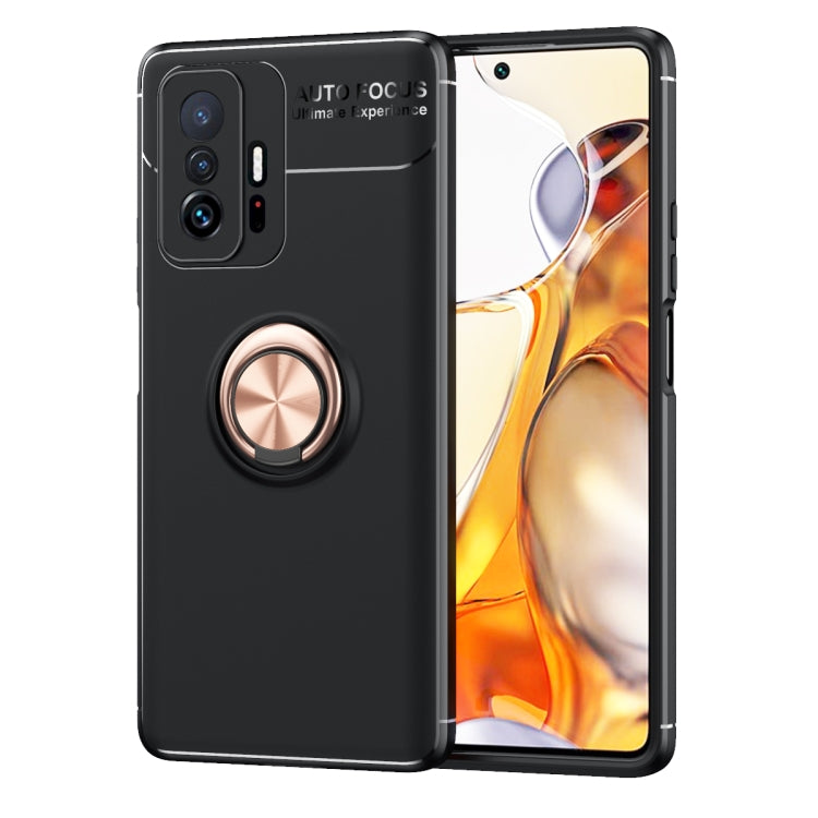For Xiaomi Mi 11T Metal Ring Holder 360 Degree Rotating TPU Case