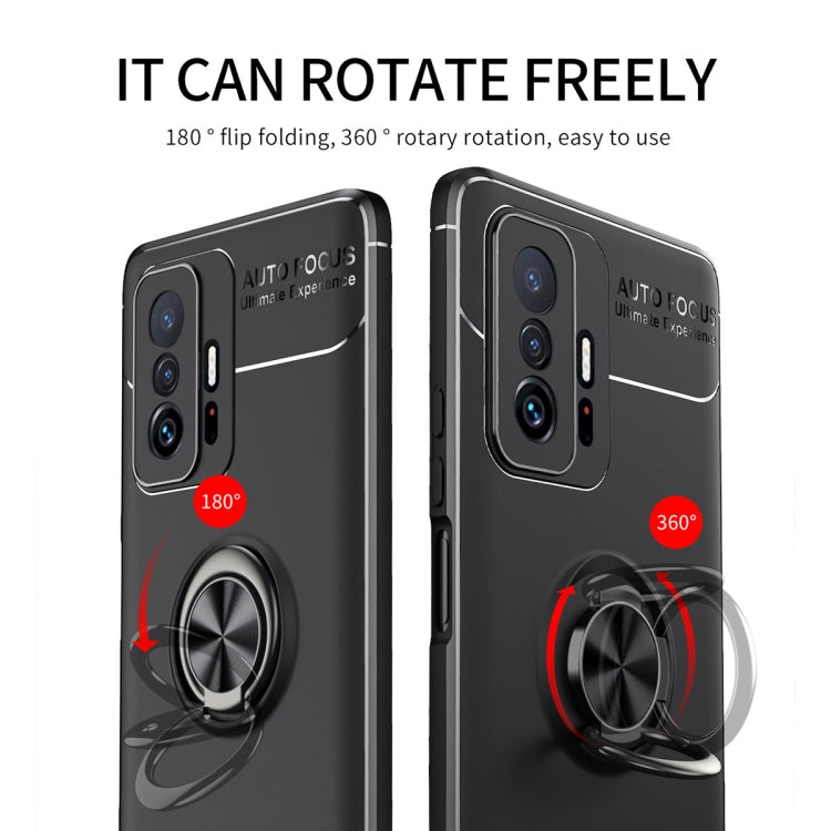 For Xiaomi Mi 11T Metal Ring Holder 360 Degree Rotating TPU Case