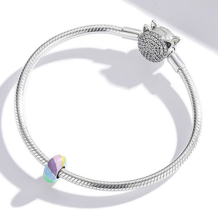 S925 Sterling Silver Rainbow Beads DIY Bracelet Necklace Accessories