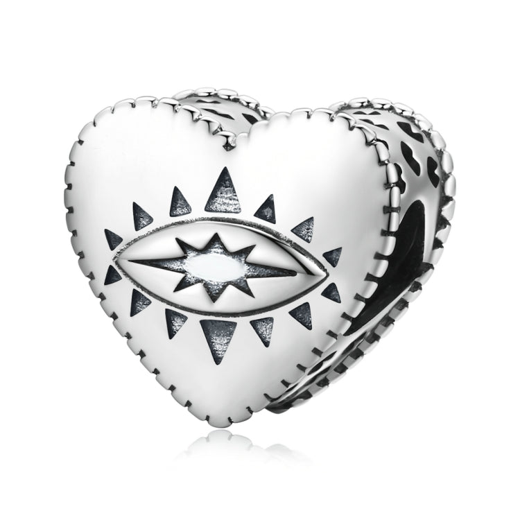 S925 Sterling Silver Heart Devil Eye Beads DIY Bracelet Necklace Accessories
