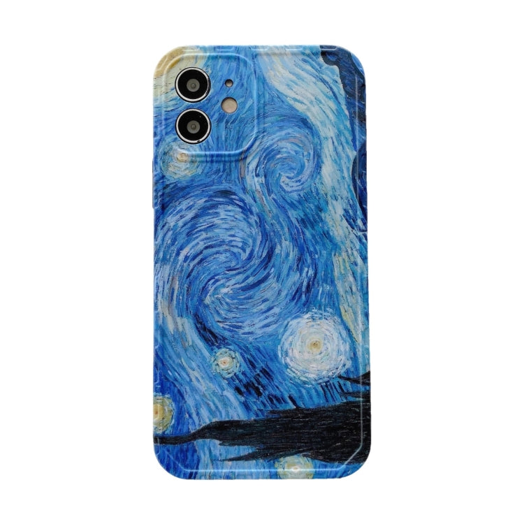 For iPhone 13 Oil Painting Pattern Shockproof Protective Case