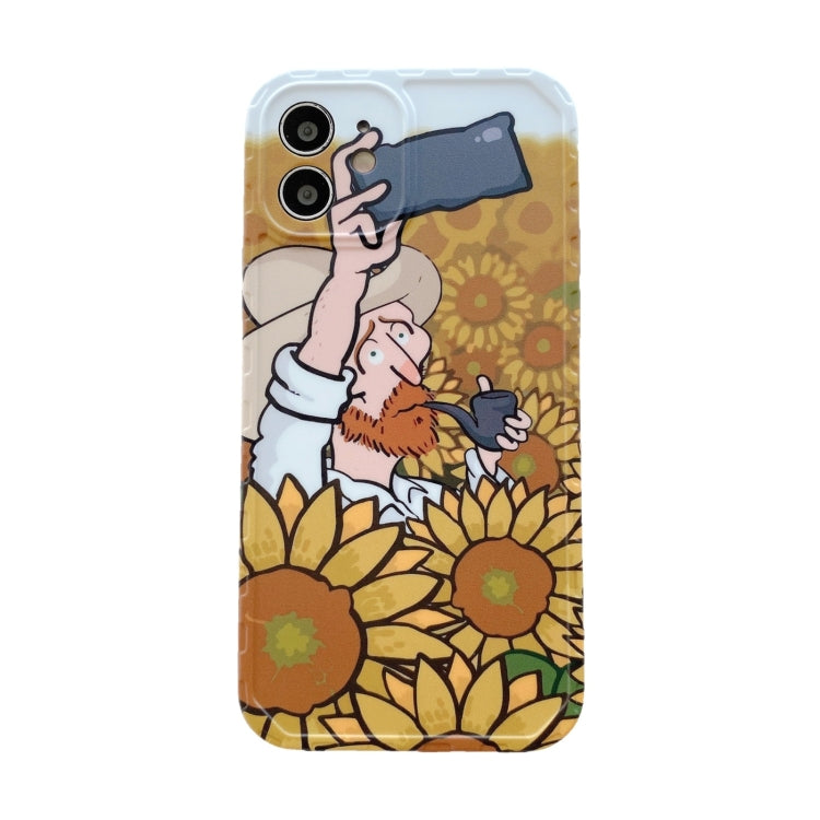 For iPhone 13 Pro Oil Painting Pattern Shockproof Protective Case
