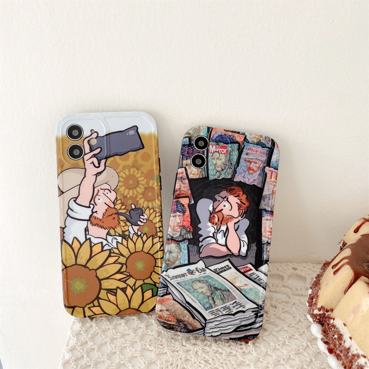 For iPhone 13 Pro Oil Painting Pattern Shockproof Protective Case