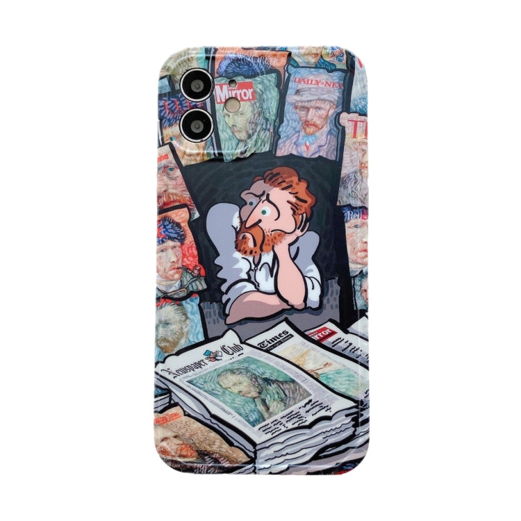 For iPhone 13 Pro Oil Painting Pattern Shockproof Protective Case