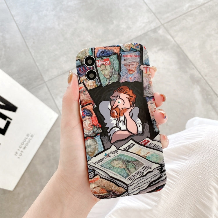 For iPhone 13 Pro Oil Painting Pattern Shockproof Protective Case