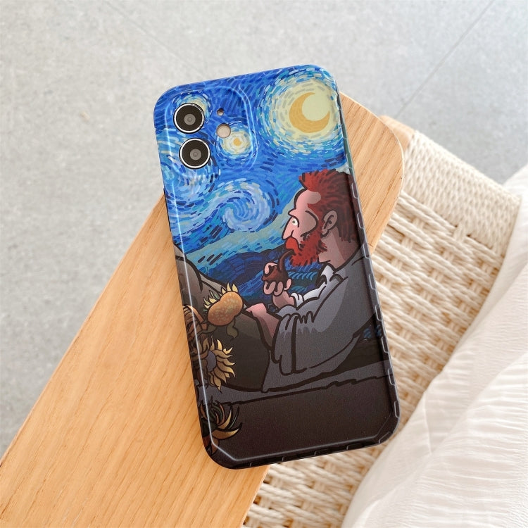 For iPhone 13 Pro Oil Painting Pattern Shockproof Protective Case