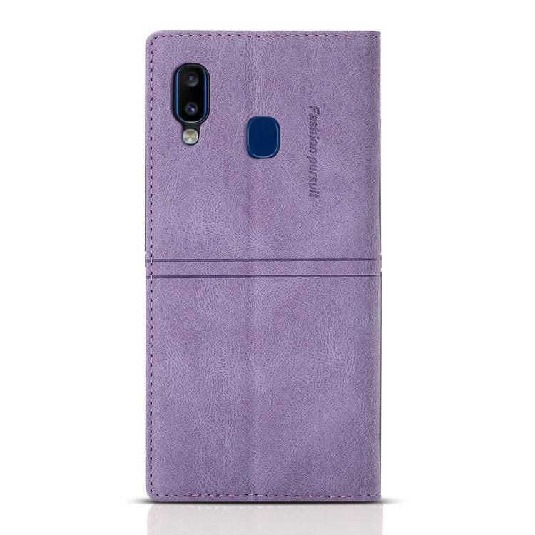 For Samsung Galaxy A20 / A30 Dream Magnetic Suction Business Horizontal Flip PU Leather Case with Holder & Card Slot & Wallet