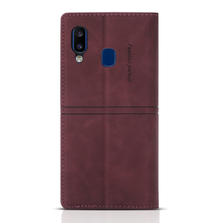 For Samsung Galaxy A20e Dream Magnetic Suction Business Horizontal Flip PU Leather Case with Holder & Card Slot & Wallet