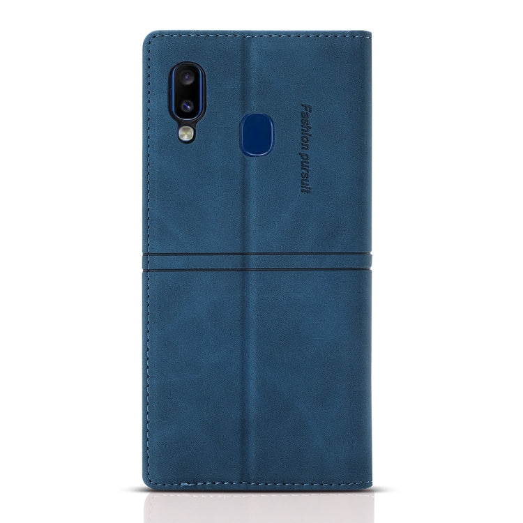 For Samsung Galaxy A40 Dream Magnetic Suction Business Horizontal Flip PU Leather Case with Holder & Card Slot & Wallet