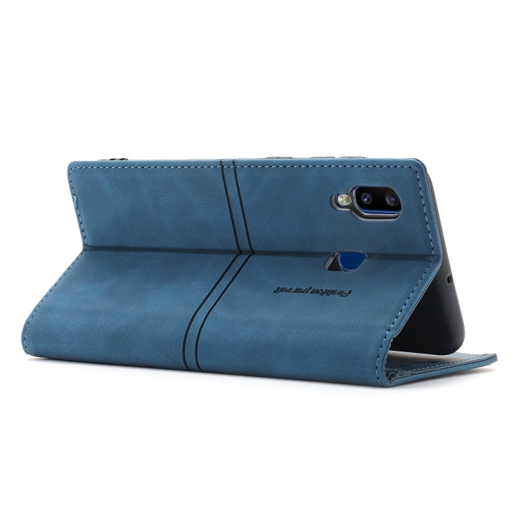 For Samsung Galaxy A40 Dream Magnetic Suction Business Horizontal Flip PU Leather Case with Holder & Card Slot & Wallet