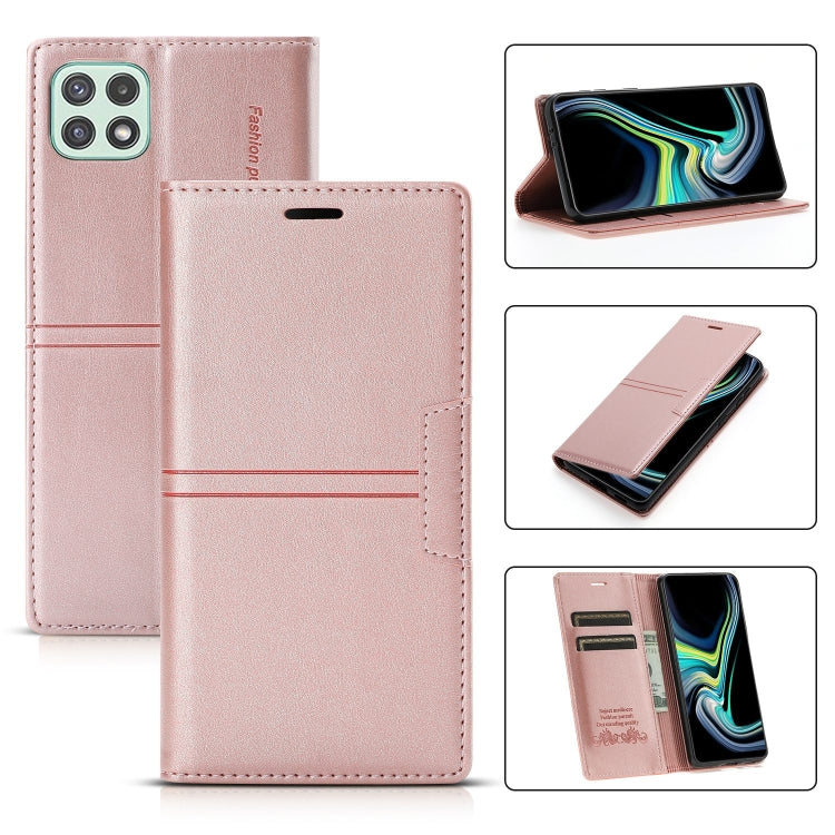For Samsung Galaxy A22 5G Dream Magnetic Suction Business Horizontal Flip PU Leather Case with Holder & Card Slot & Wallet