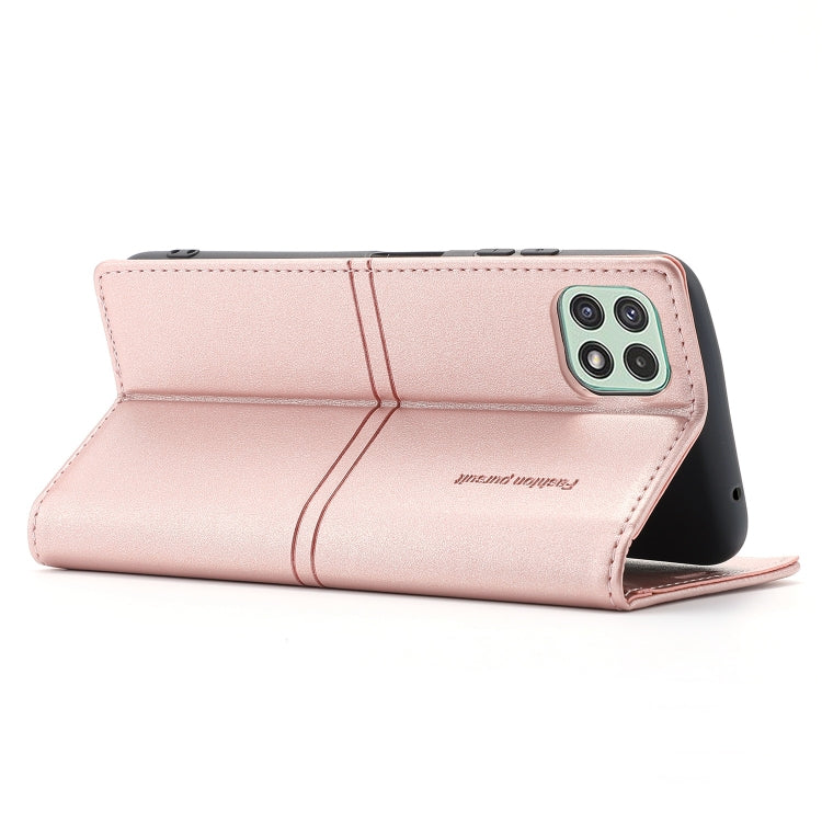 For Samsung Galaxy A22 5G Dream Magnetic Suction Business Horizontal Flip PU Leather Case with Holder & Card Slot & Wallet